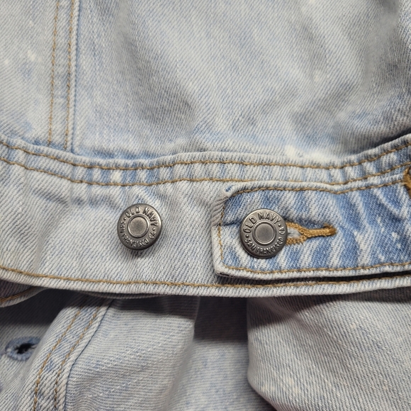 Old Navy Womens Distressed Denim Jacket Size XL - Picture 7 of 7